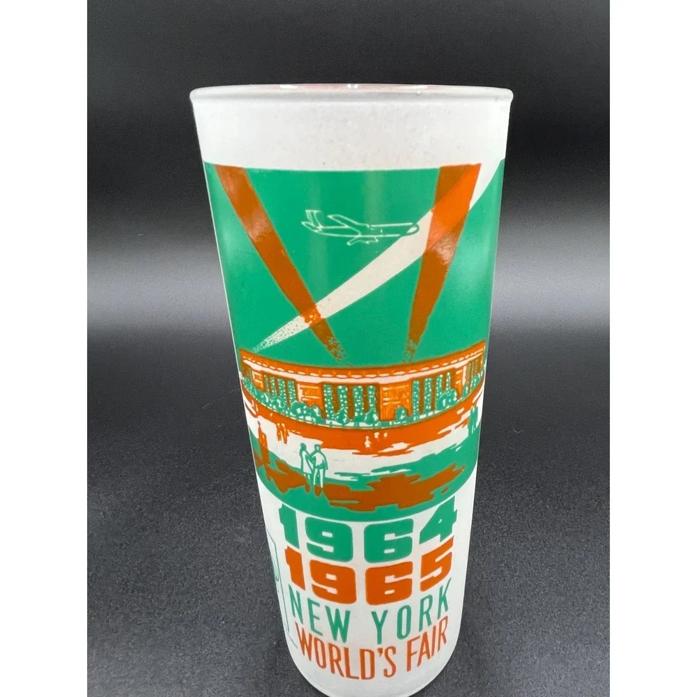 1964-65 NY World's Fair Souvenir Glass: Shea Stadium Collectible Barware